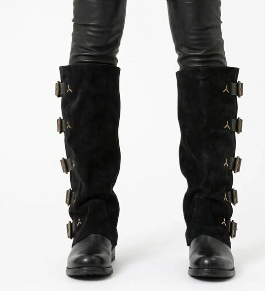 Bota reno negro y cuero liso 50 cm
