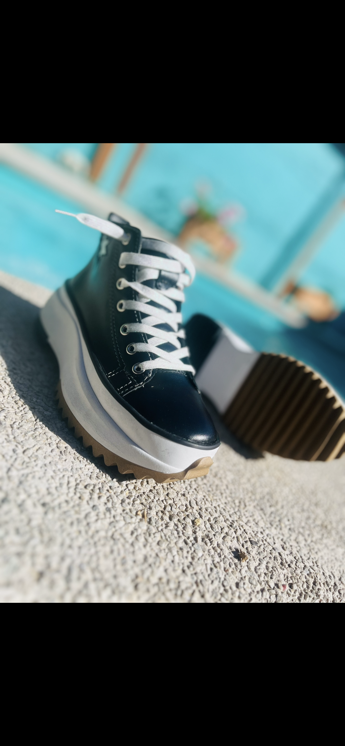 Zapatilla cuero chunky