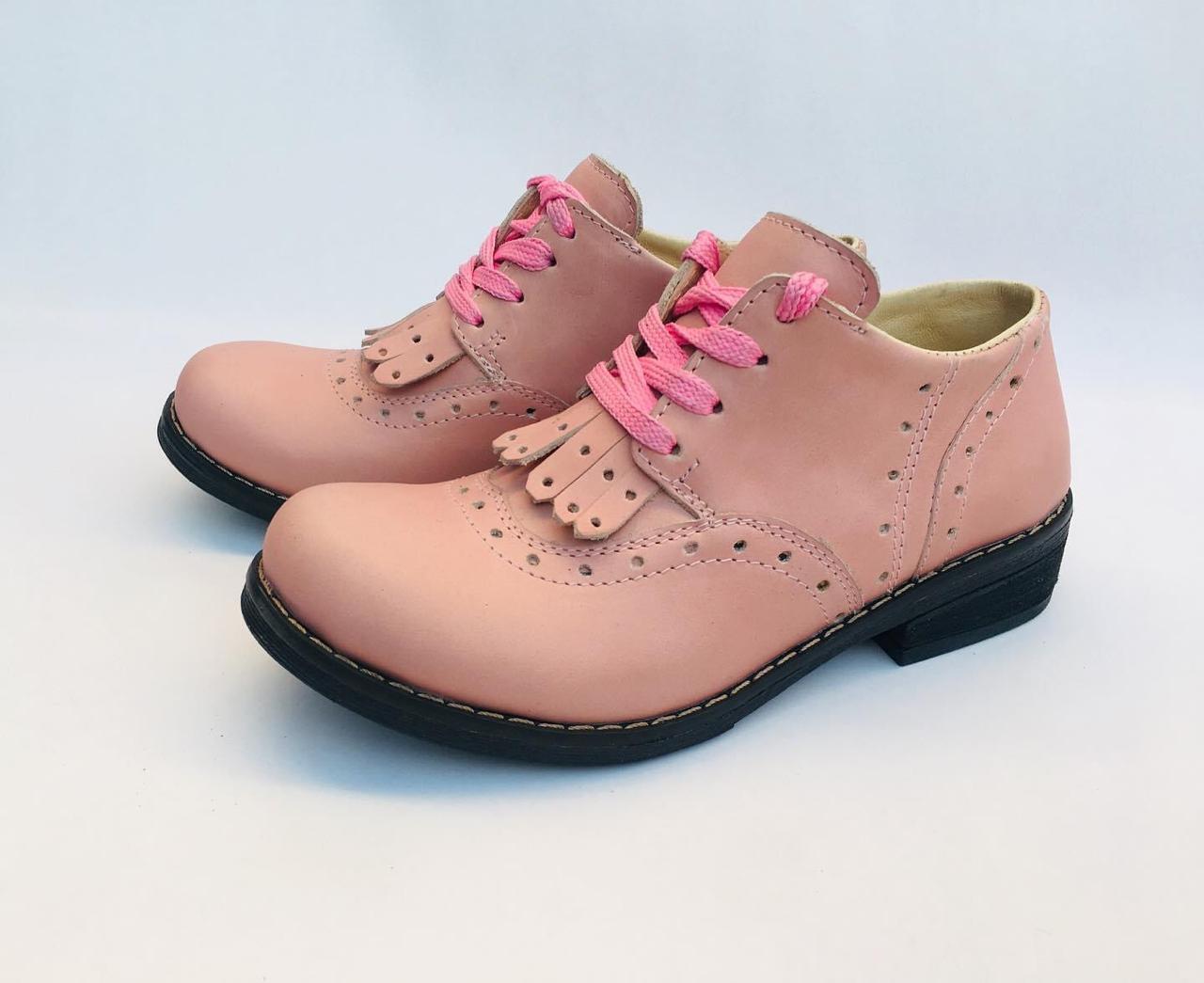 Zapato oxFord cuero rosa - juanfranko zapatos