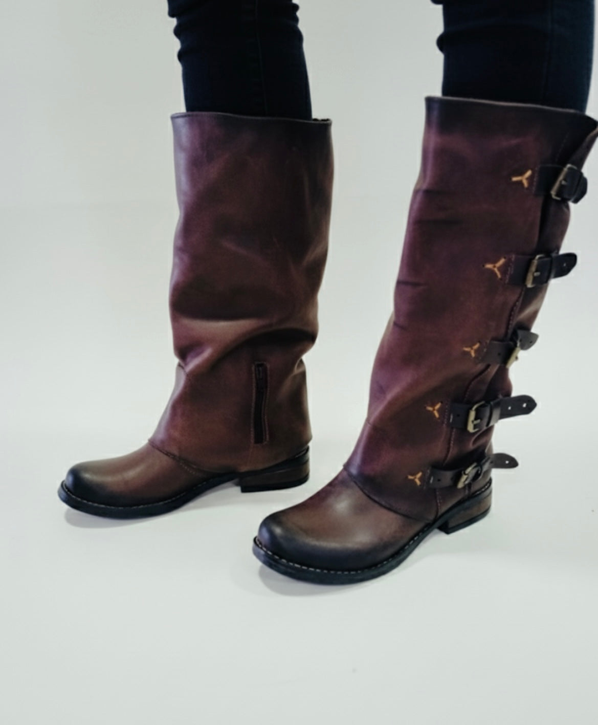 1Bota premium especial brown desgaste negro