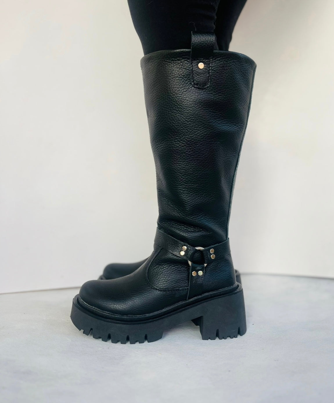 Bota silver ring flowter negro - juanfranko zapatos