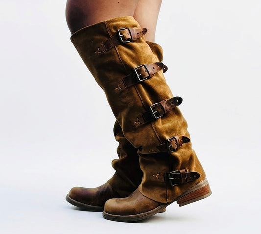 Bota premium cuero reno y graso óxido