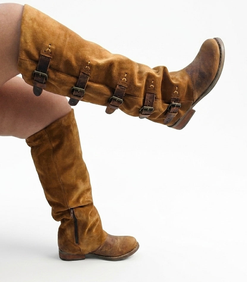 Bota premium cuero reno y graso óxido