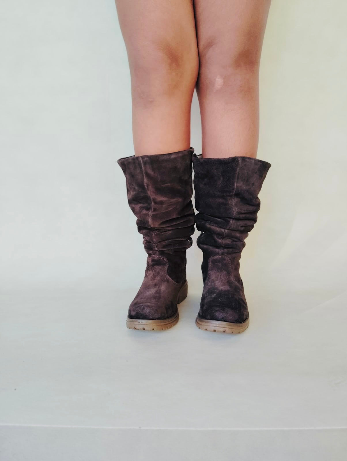 Bota larga 50 cm reno café moro sueño baja premium - juanfranko zapatos