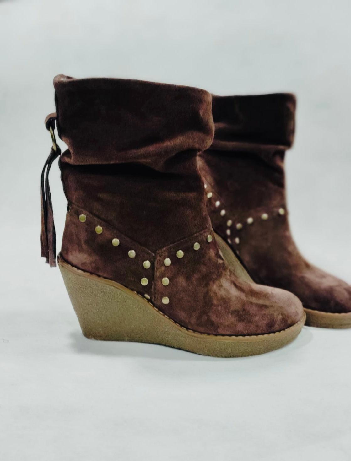 Bota reno café taco chino - juanfranko zapatos