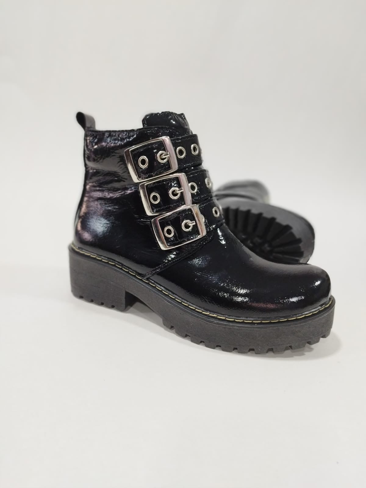 botin de cuero Richatto 3hebillas - juanfranko zapatos