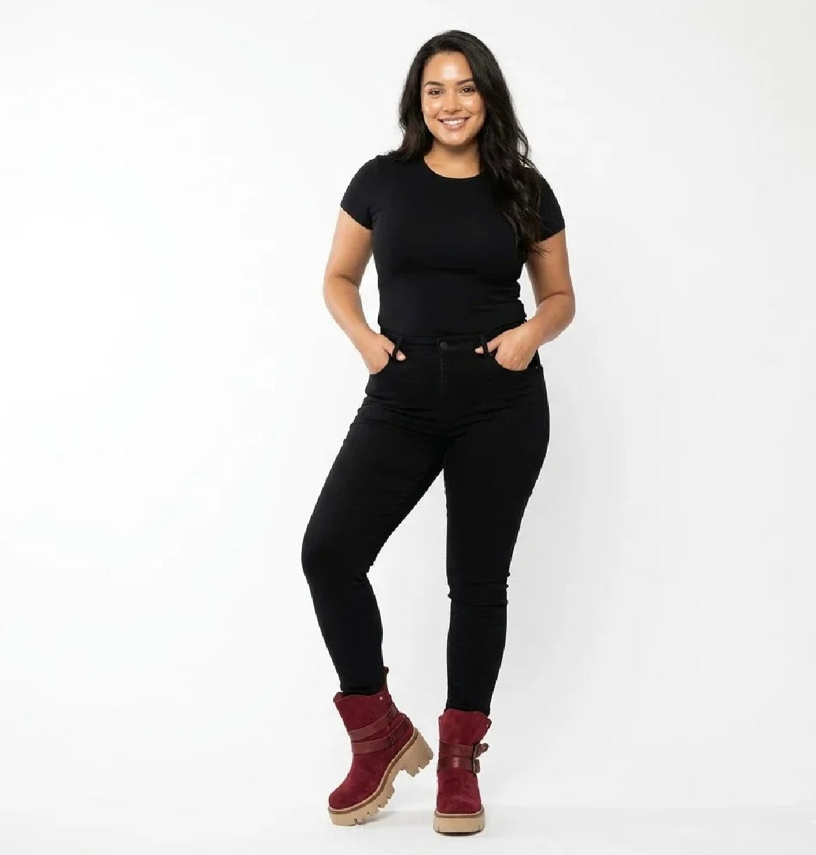 Botin reno mujer burdeo