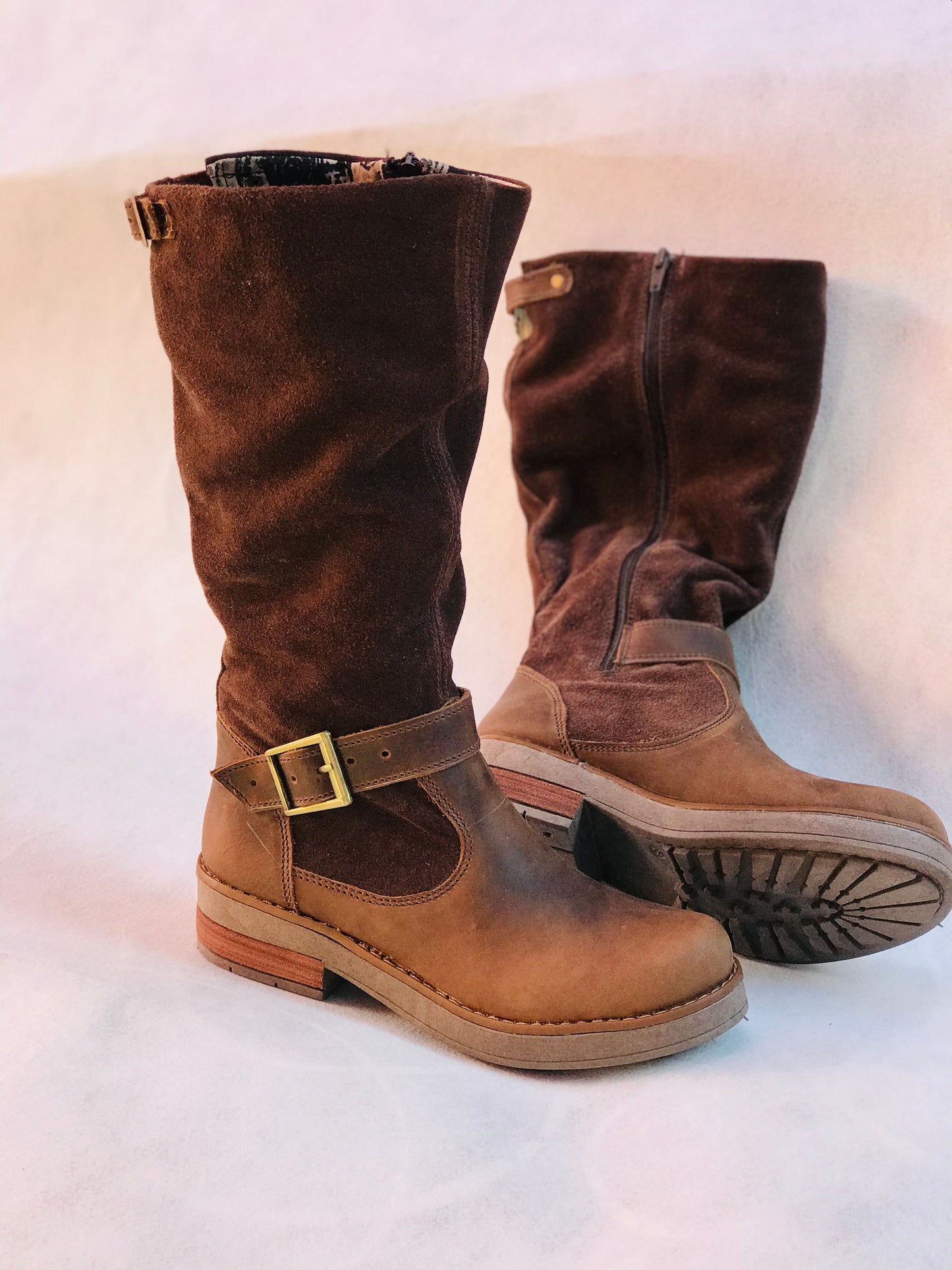 bota de cuero bicolor brown - juanfranko zapatos