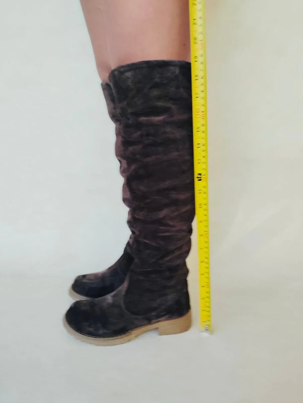 Bota Larga 50cm Cuero Reno Café Moro Mujer - Premium Artesanal - juanfranko zapatos
