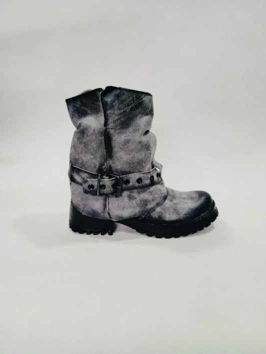Bota wallet gris difuminado negro vd - juanfranko zapatos