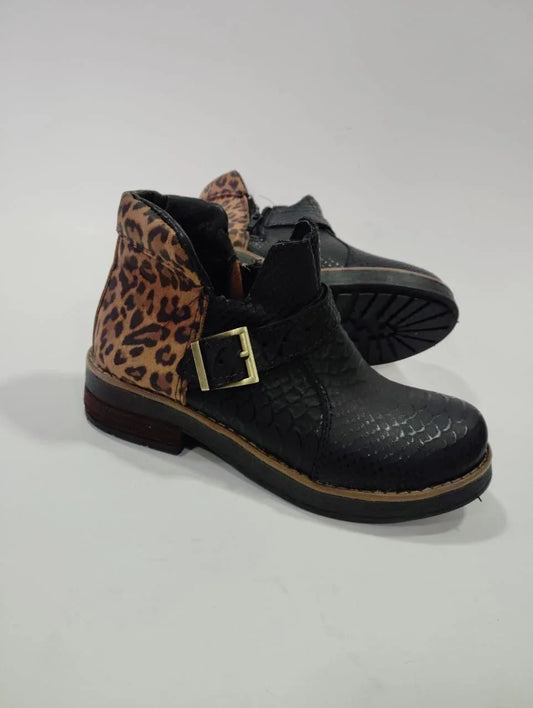 Botin cuero reptil \animal print - juanfranko zapatos