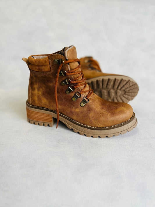 Botin de Cuero Mujer Óxido - Diseño Rosy Único - juanfranko zapatos