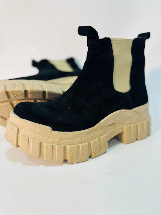 botin de cuero reno elastico - juanfranko zapatos