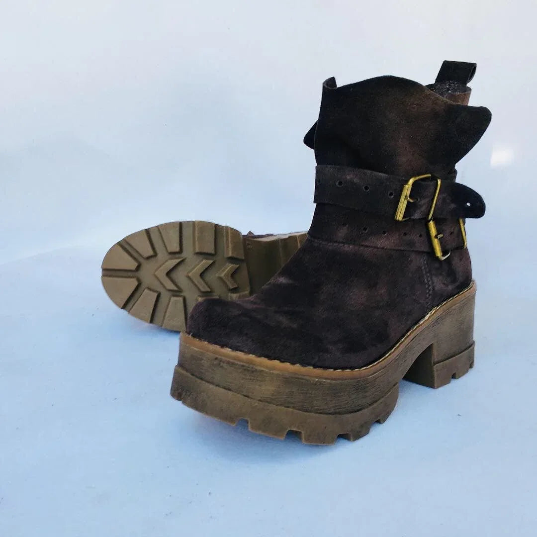 botin de cuero reno Wallet' moro - juanfranko zapatos
