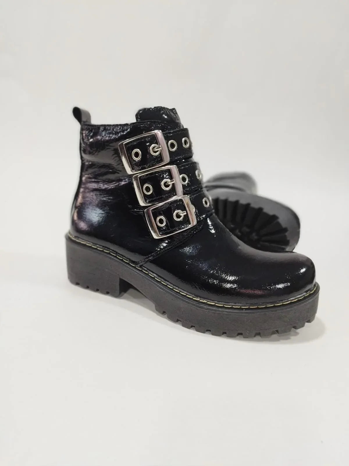 botin de cuero Richatto 3hebillas - juanfranko zapatos