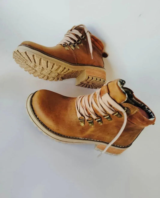 Rosy óxido camel cordón beige - juanfranko zapatos