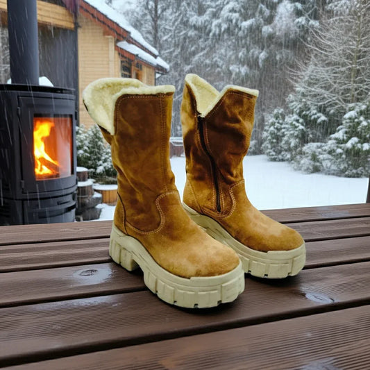 Bota con chiporro reno camel