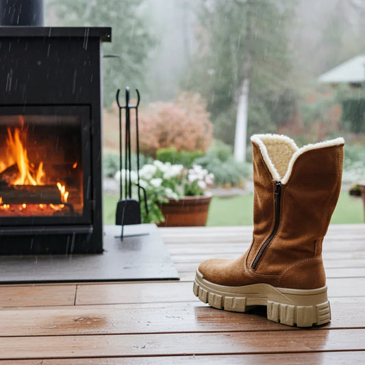 Bota con chiporro reno camel