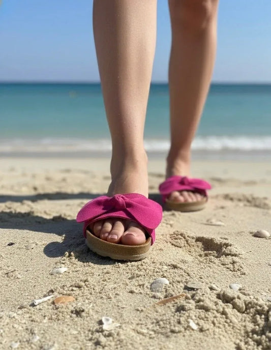 Sandalia cuero reno fuccia simple tie - juanfranko zapatos