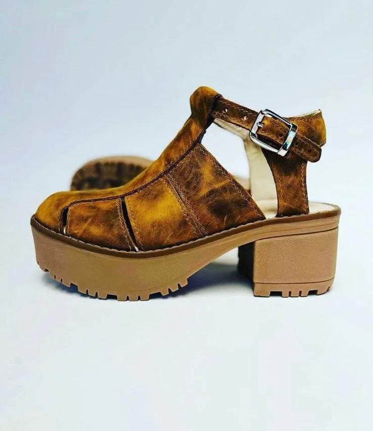 Sandalia de cuero óxido Hong Kong - juanfranko zapatos