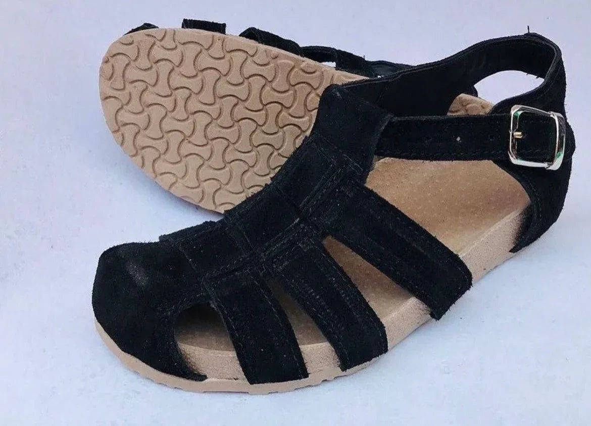 Sandalia de cuero reno natural franciscana baja - juanfranko zapatos