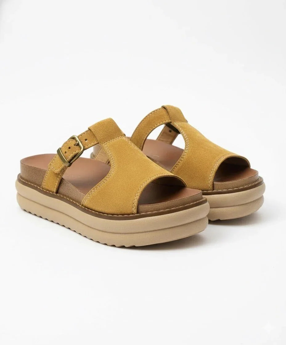 Sandalia reno mostaza bmp - juanfranko zapatos