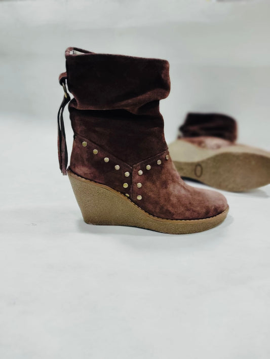 Bota reno café taco chino - juanfranko zapatos