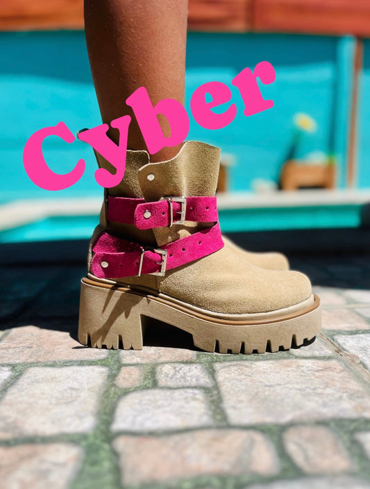 1 botin de cuero verano reno arena