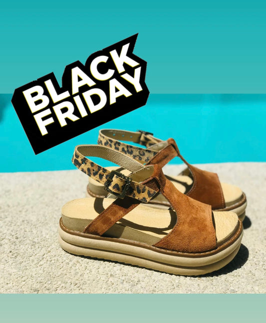 Sandalia de cuero reno bmp camel correa a.print