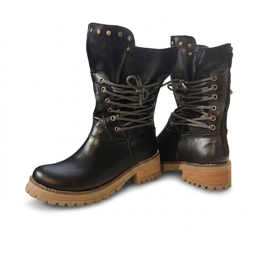 Bota cuero liso  c/chiporro