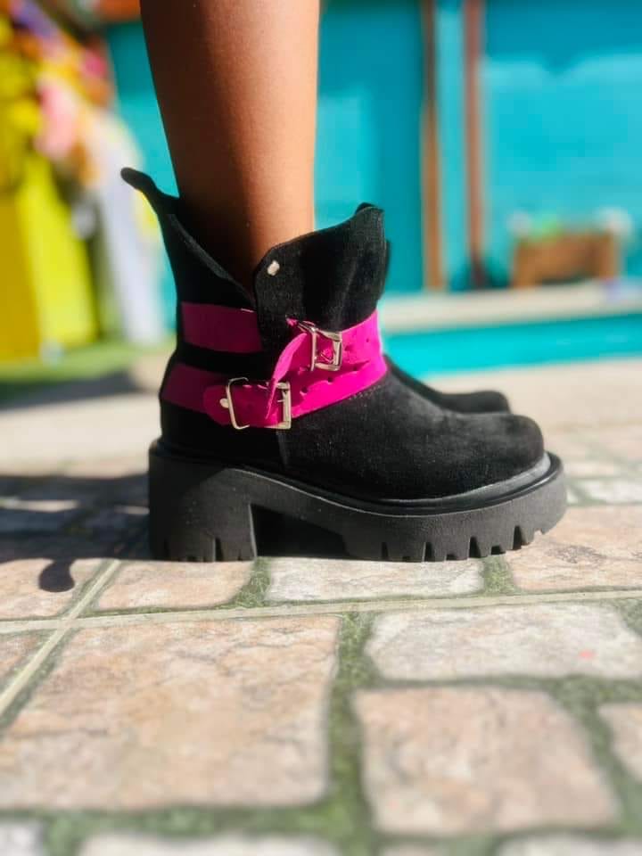 Botin de cuero verano reno black - juanfranko zapatos