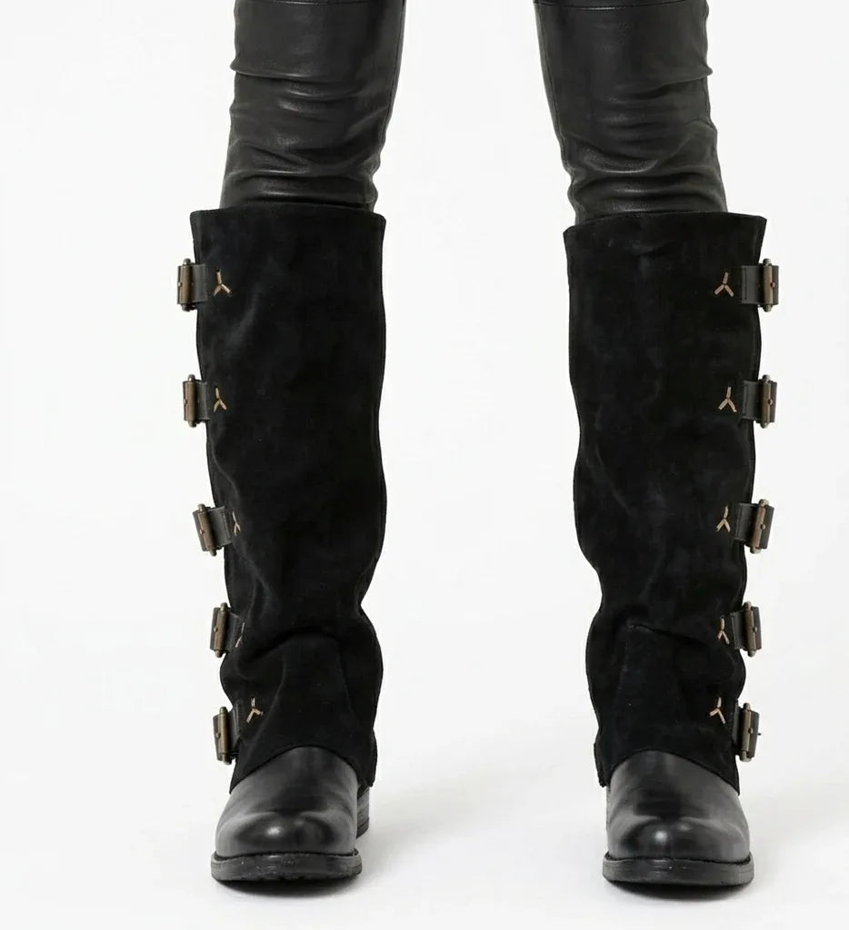 Bota reno negro y cuero liso 50 cm