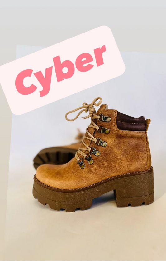 botin cuero premium camel óxido suela 6,5