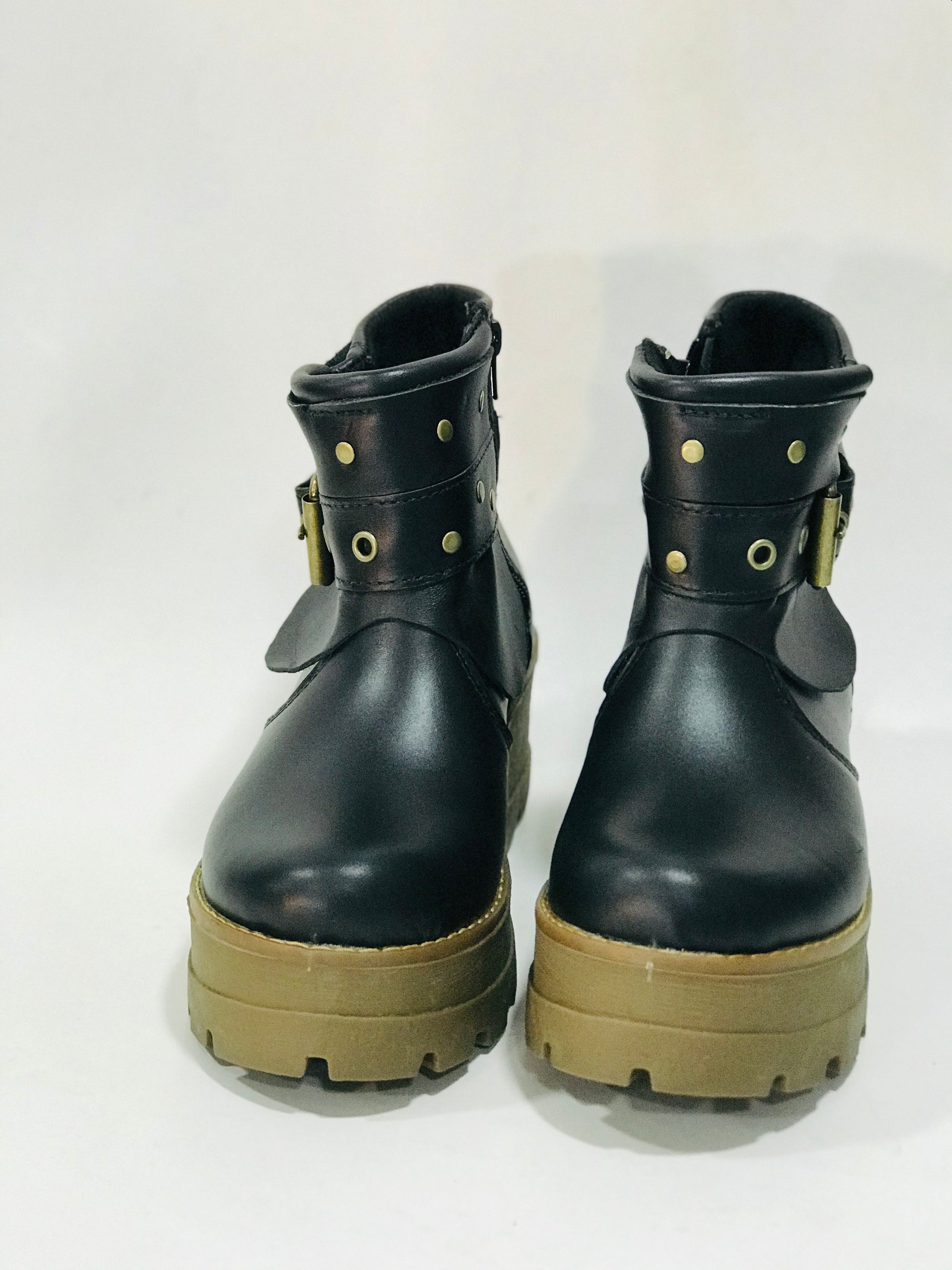 Botin x cuero liso black - juanfranko zapatos