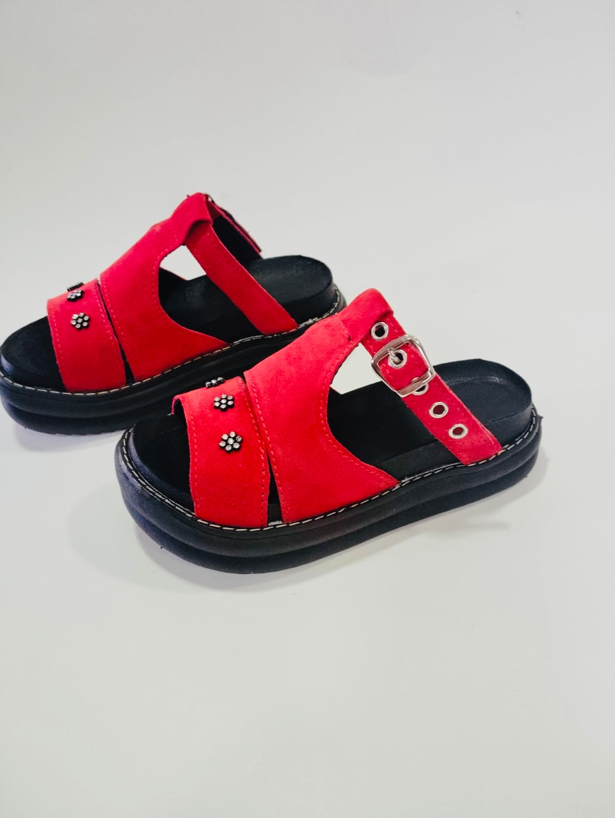 Sandalia reno natural rojo intense