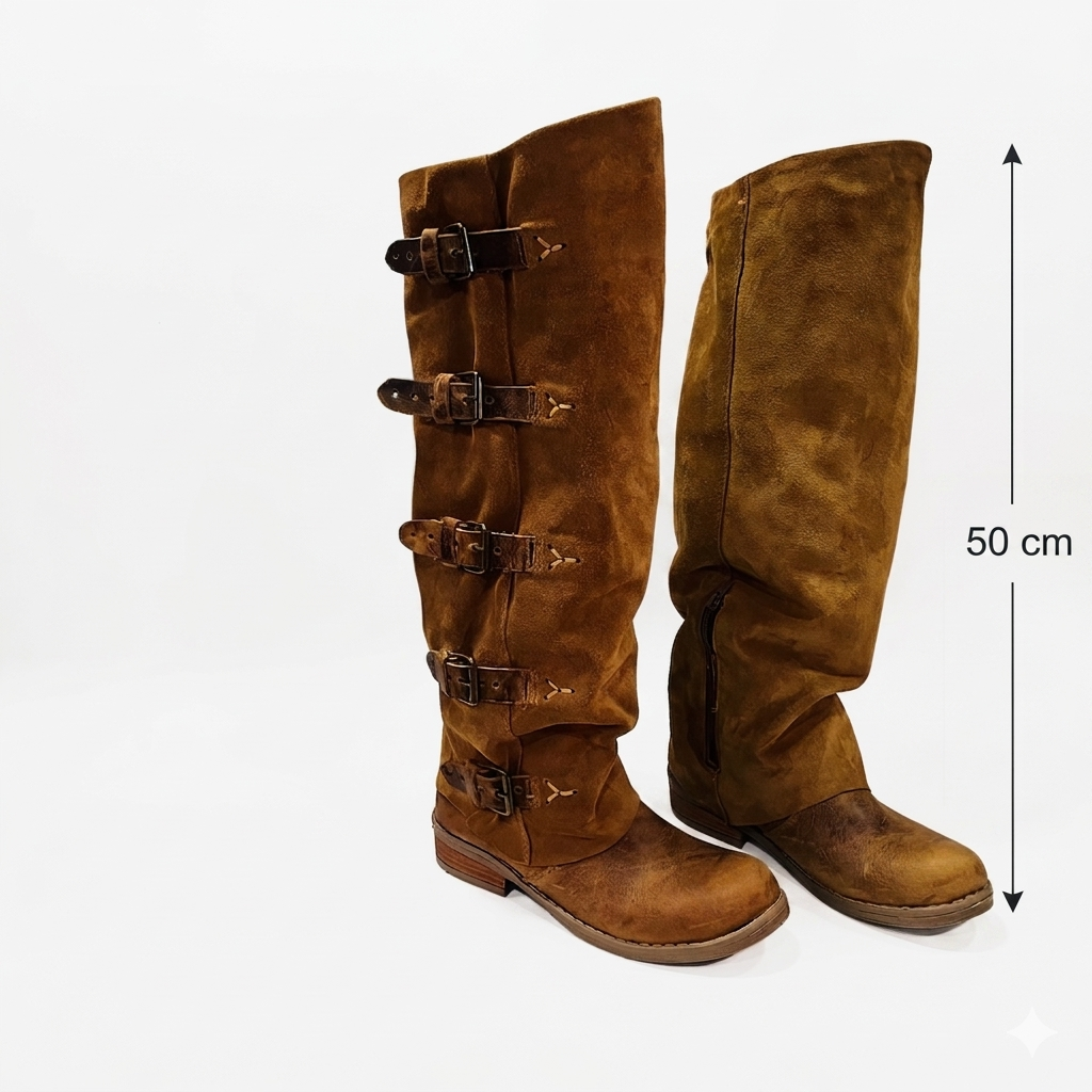 Bota premium cuero reno y graso óxido