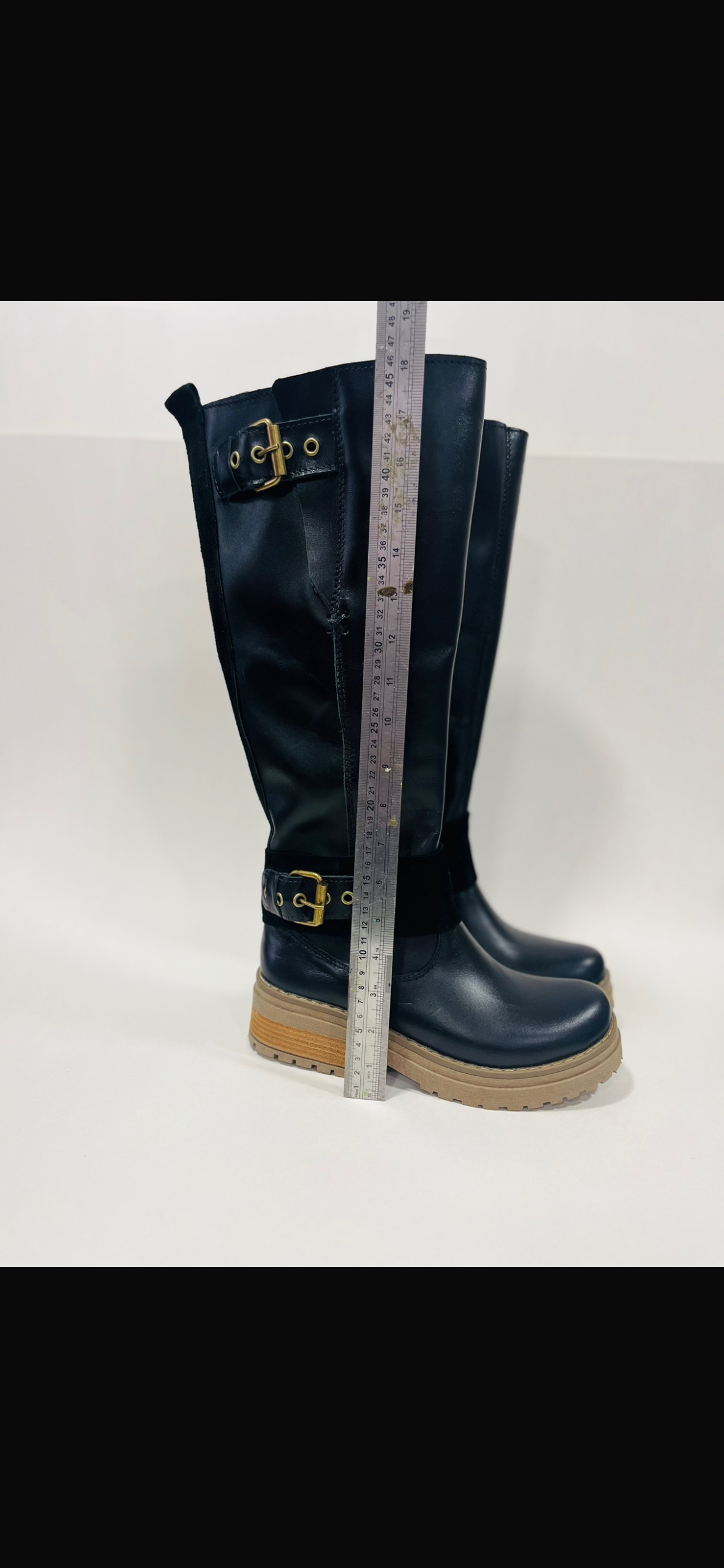 Bota de cuero mujer liso alta - juanfranko zapatos