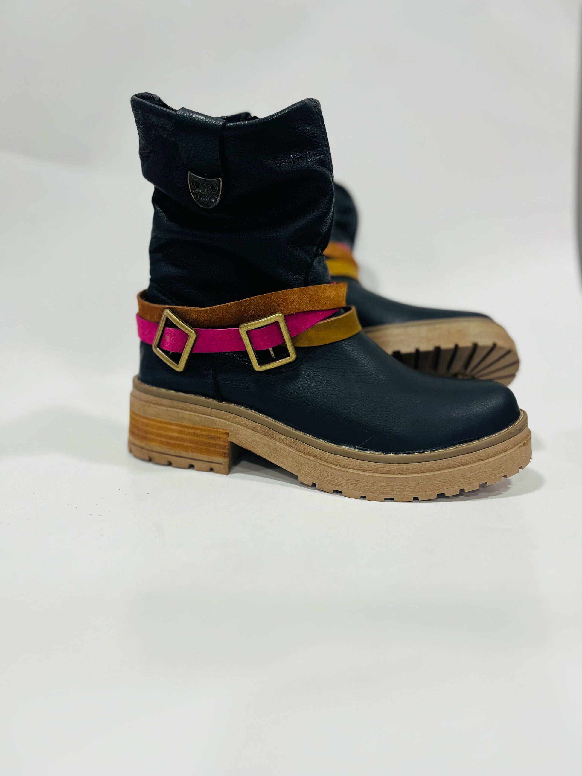 Shakira cuero liso negro t/rspsodia - juanfranko zapatos