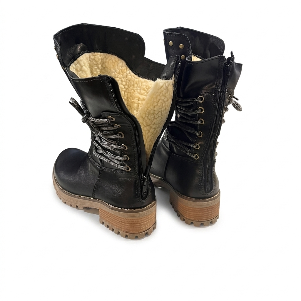 Bota cuero liso  c/chiporro