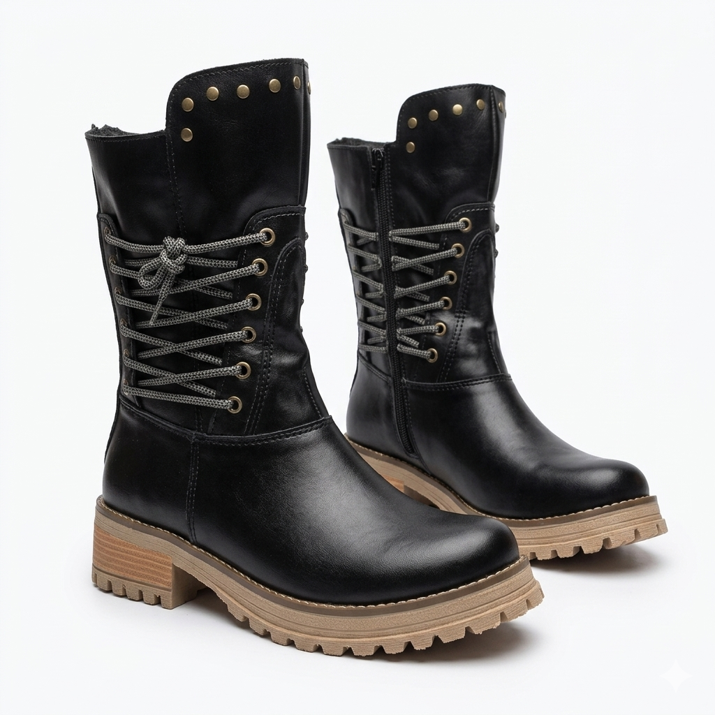 Bota cuero liso  c/chiporro
