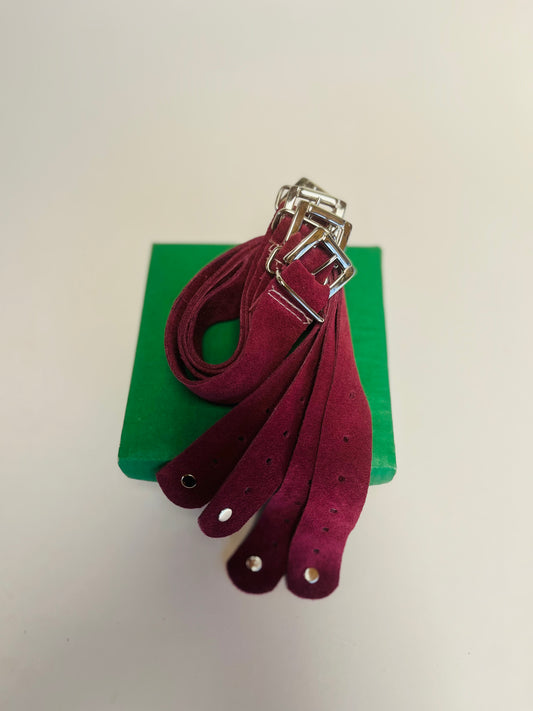 Correas intercambiable para botín o bota color vino tinto - juanfranko zapatos