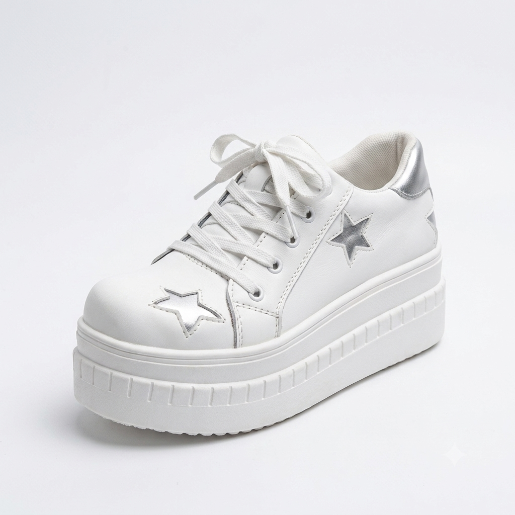 Zapatilla cuero blanco star walkie