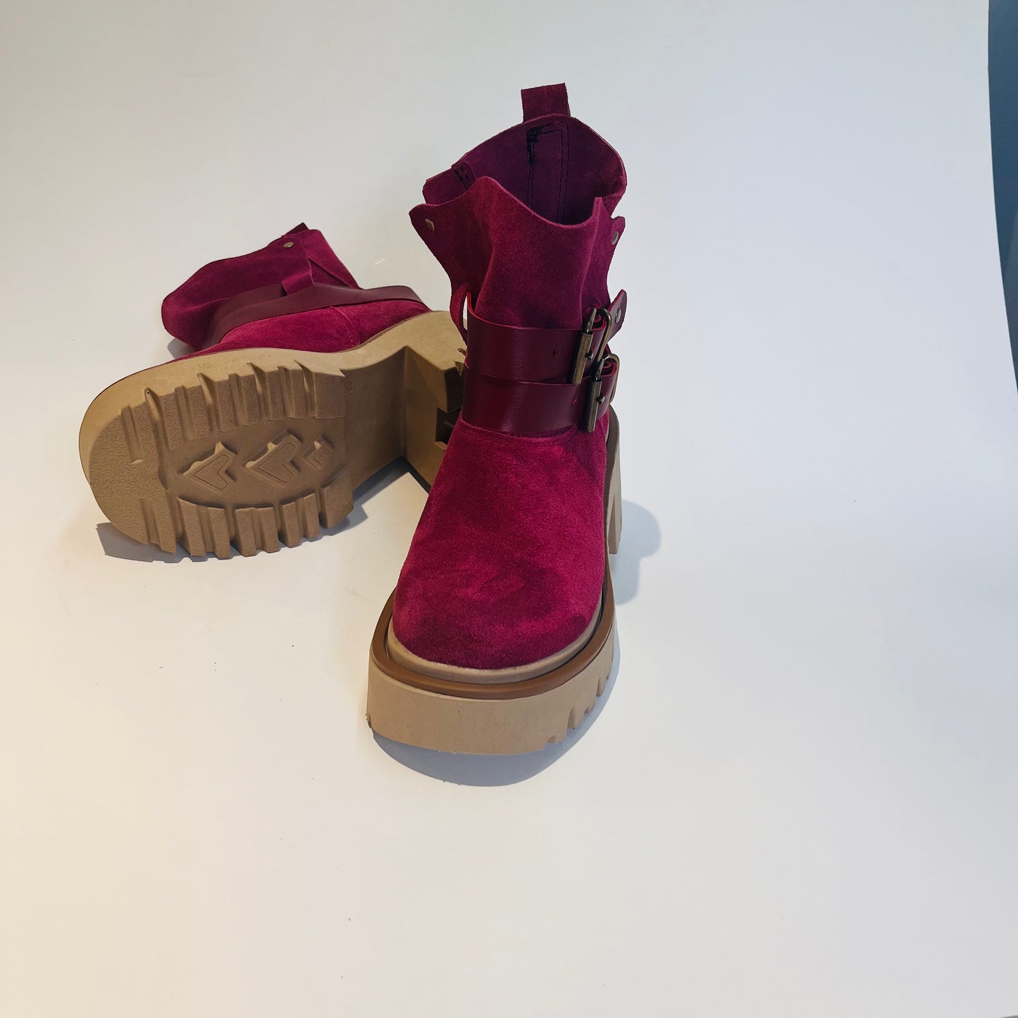 Botin reno mujer burdeo