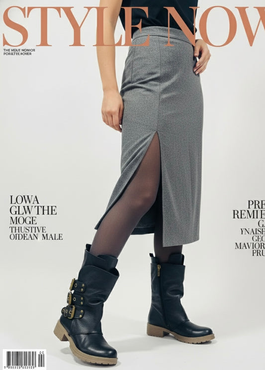 Bota perla cuero flowter suela baja