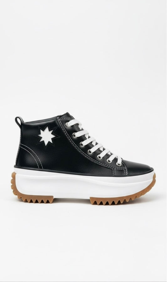 Zapatilla cuero chunky