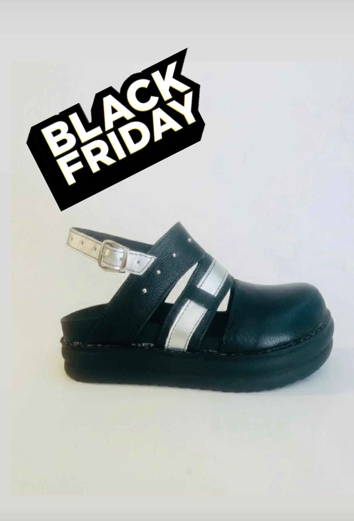 Sandalia punta cerrada cuero flowter