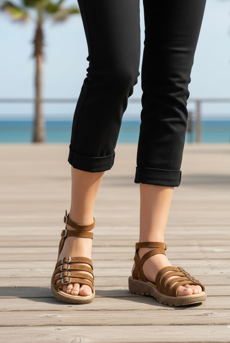 Sandalia gladiador  suela baja ultraligera