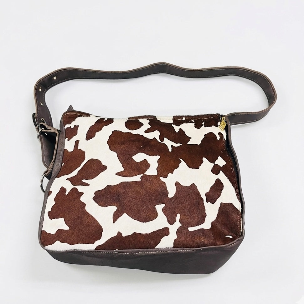 Bolso cuero cowhide pelo natural