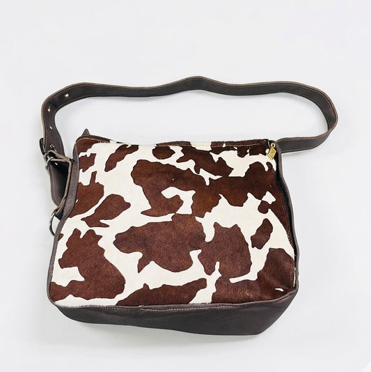 Bolso cuero cowhide pelo natural