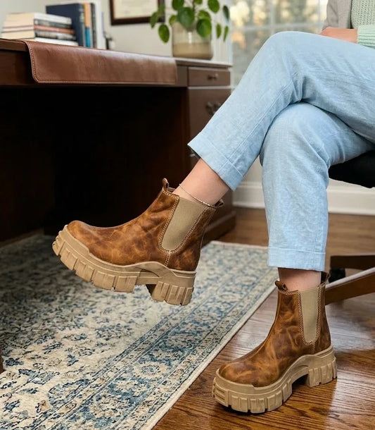 Botin cuero óxido chelsea